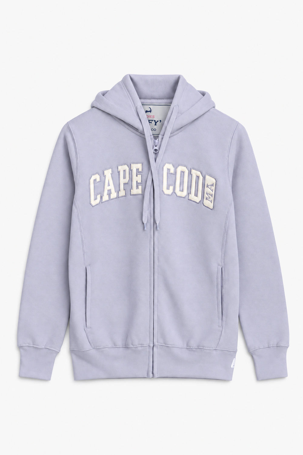 Women Branded Fleece EMB Zipper Hoodie - L/Purple