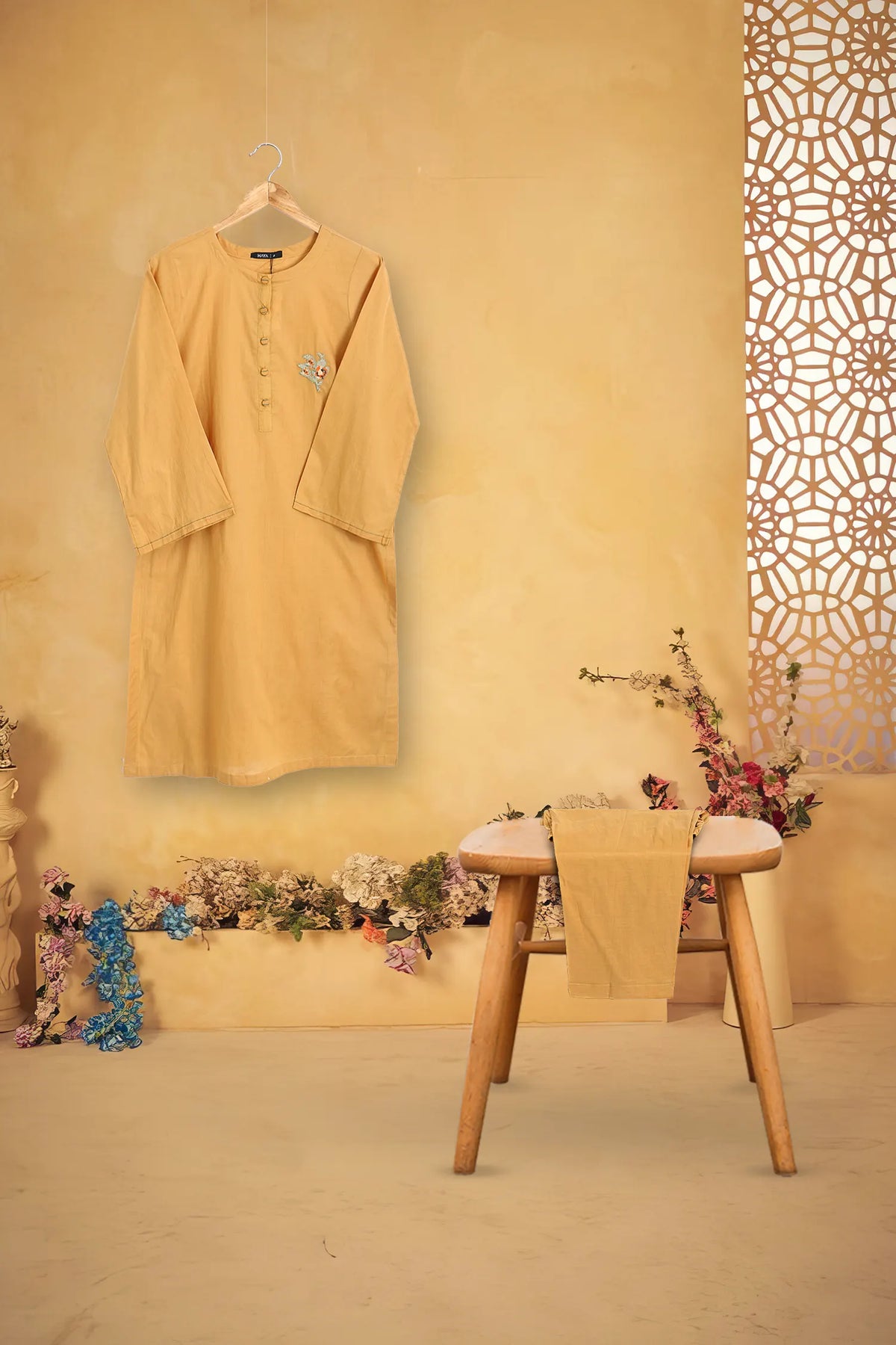 2 PIECE EMB LAWN SUIT