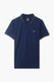 Men Branded Tipping Polo - Navy