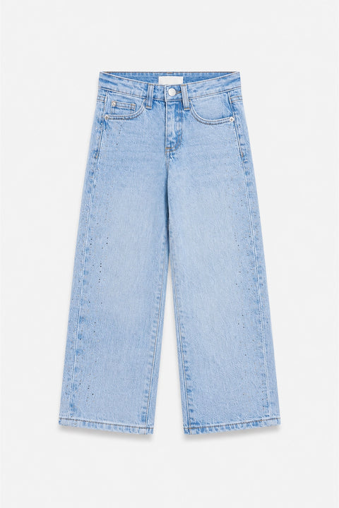 Girls Branded Denim pant - L/Blue
