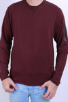 Men V-Knotch Sweatshirt MS08 - Burgundy