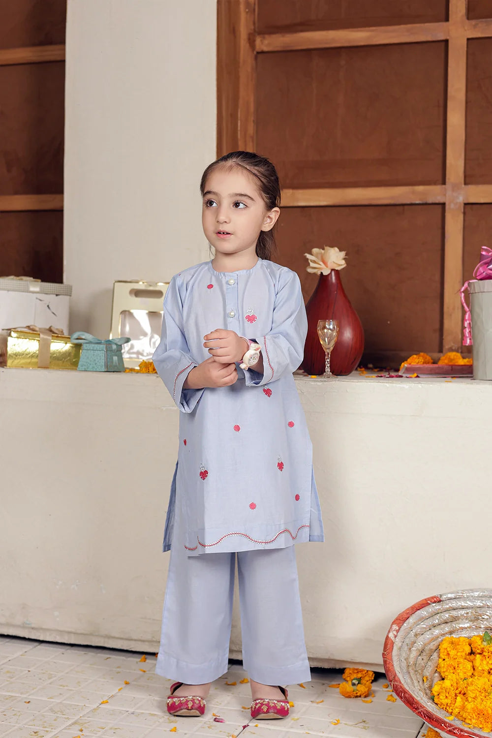 2 PIECE EMB LAWN SUIT