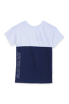 Boys Branded T-Shirt - White And Navy