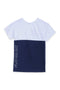Boys Branded T-Shirt - White And Navy