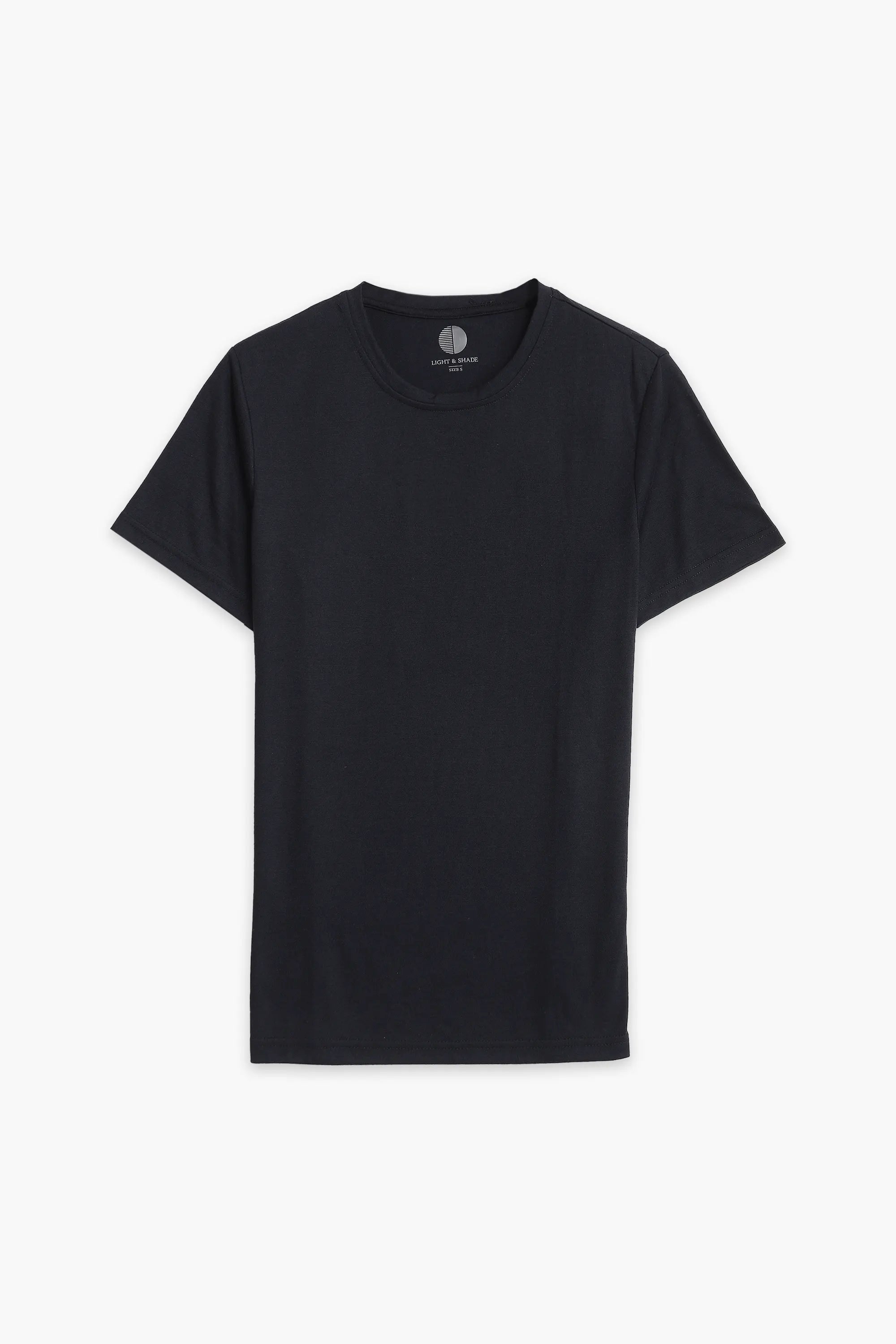 Men Branded R-Neck Tee - Black