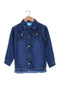 Girl Denim Jacket With Front Pocket G406-2023 - D/Blue