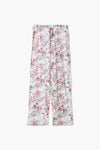 Women Branded Floral Trouser - White