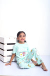 Girls Graphic Loungewear Suit GLS24#16 - Mint