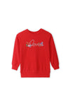 Girls Graphic Sweatshirt GSS24-06 - Fiery Red