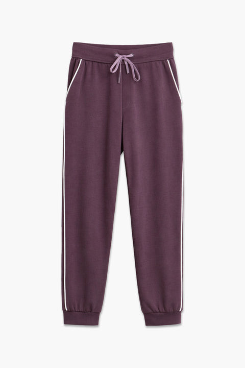 Men Branded Fleece Trouser - Burgundy