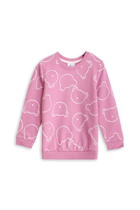 Girls Branded Graphic Sweatshirt - Pink