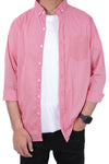 Men Casual Small Check Shirt MCS24-12 - Pink
