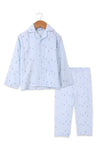 Kids Viscose Casual Printed Suit - L/Blue