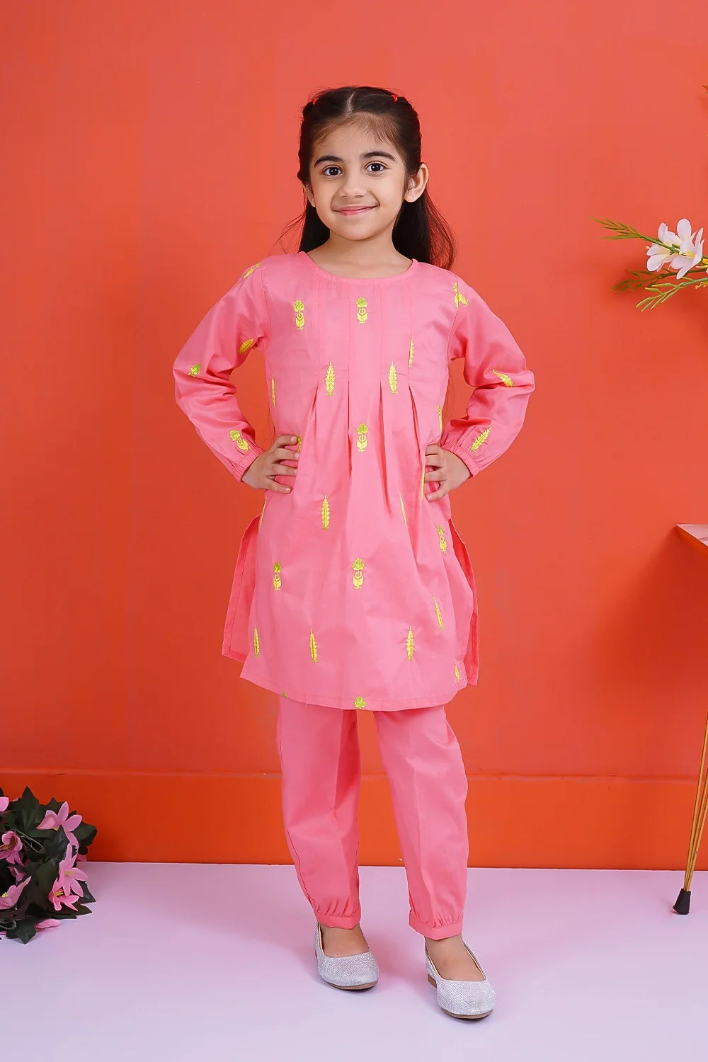 2 PIECE EMB LAWN SUIT