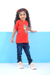 Girls Graphic T-Shirt GT24#13 - Red