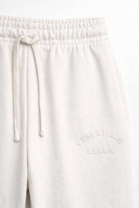 Men Branded Fleece Trouser - White