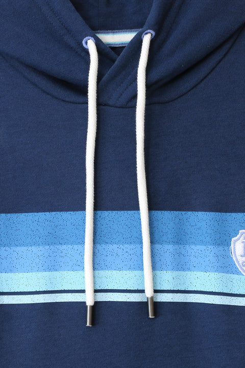 Men Branded Hoodie Sweatshirt - Blue