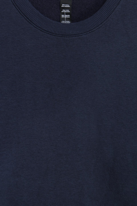 Men Branded Basic Sweatshirt - D/Blue