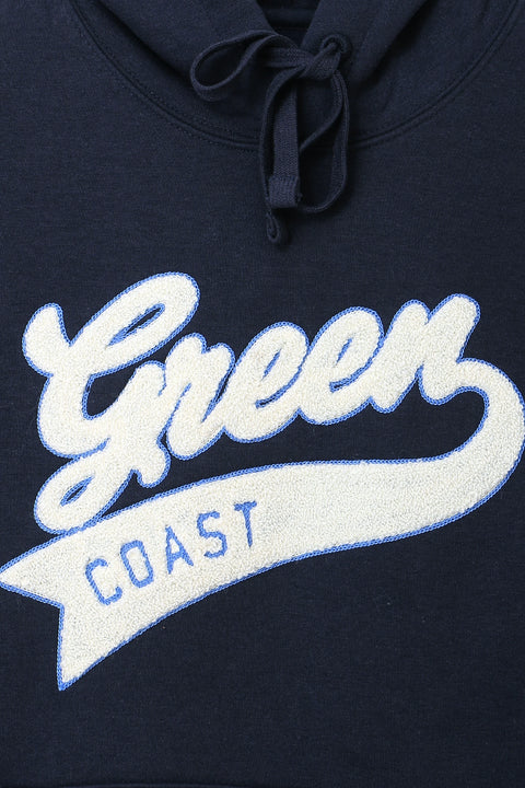 Men Green Coast Hoodie - Navy