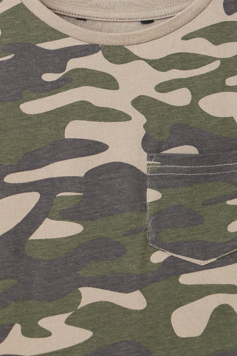 Boy Branded Tee F/S - Camouflage