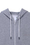 Men Branded Fleece Hoodie Zipper - Heather Gray