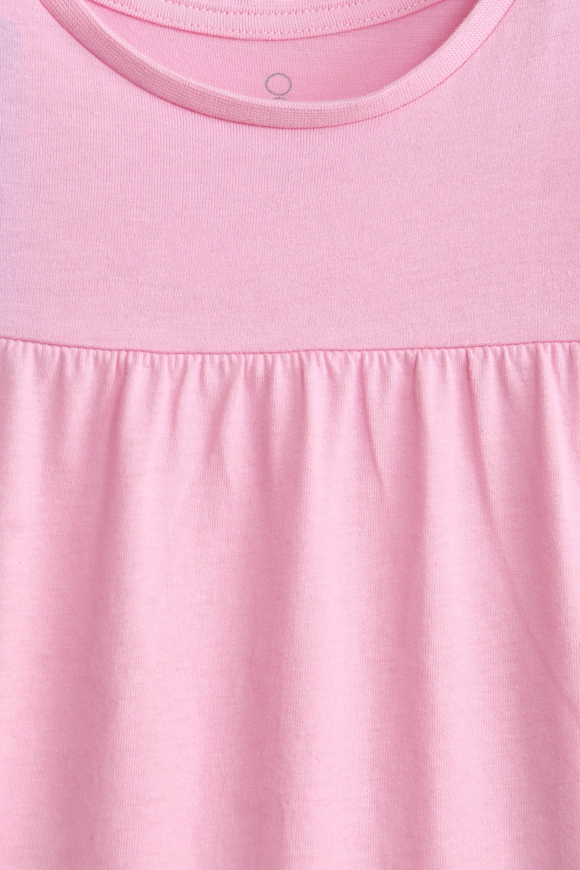 Girls Branded Graphic Frock - Pink