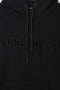 Men Branded Embellish Fleece Hoodie - Black