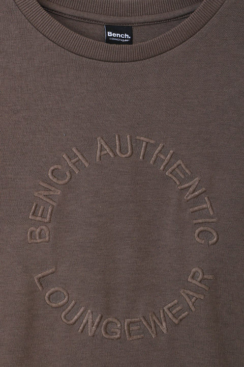 Women Branded Embellish Sweatshirt - Brown