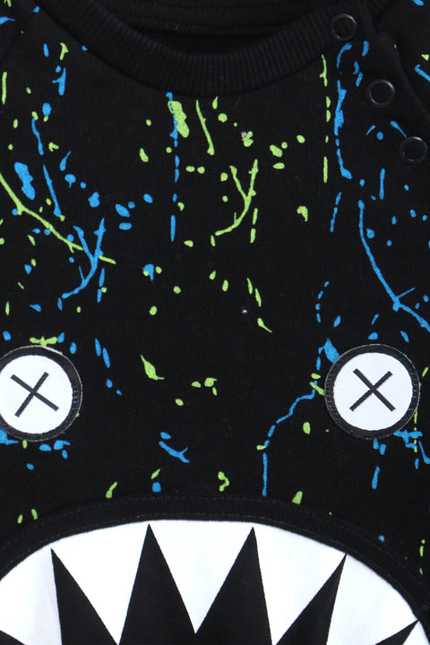 Boys Branded Graphic Sweatshirt - Black