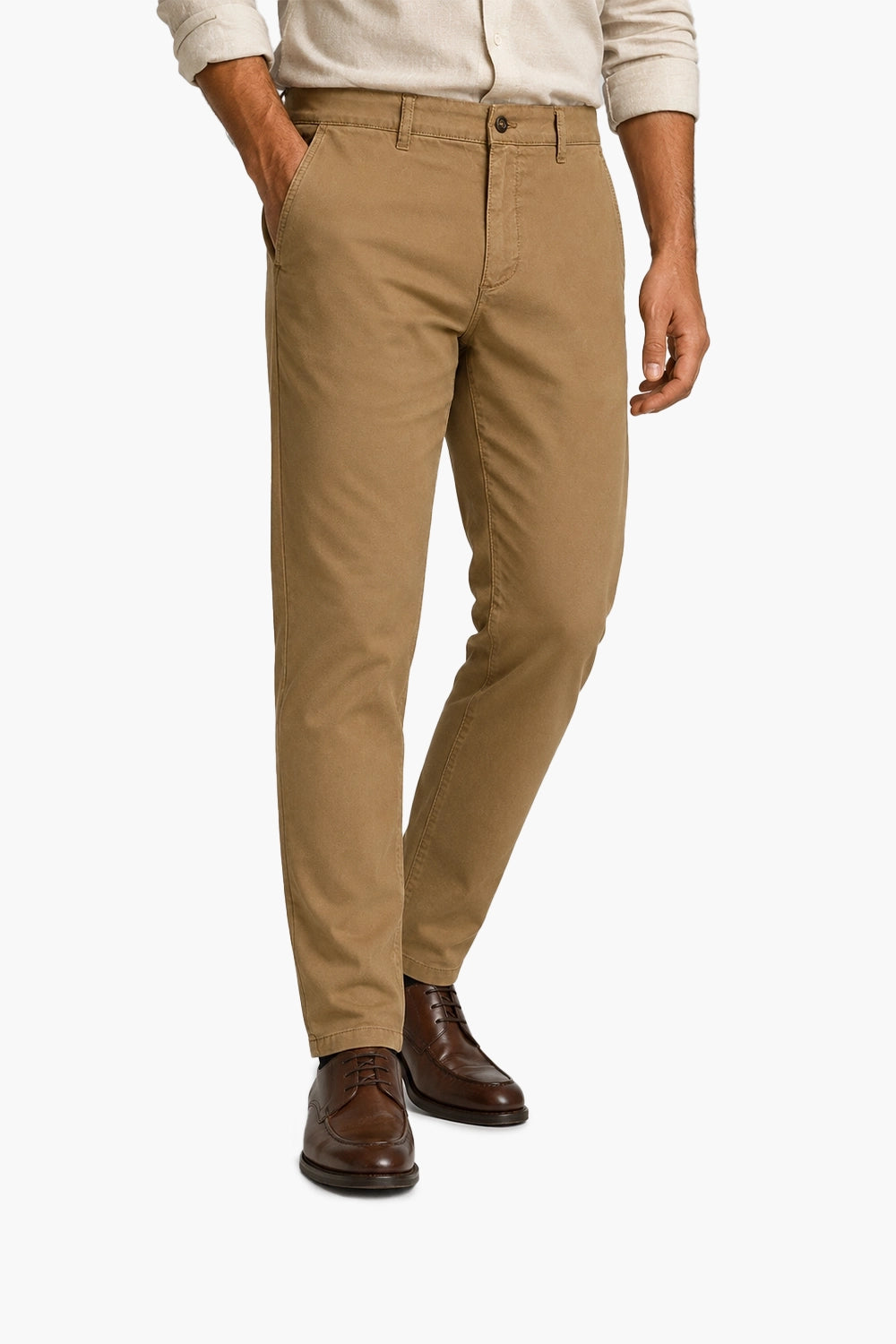 Men Branded Chino Pant - Brown