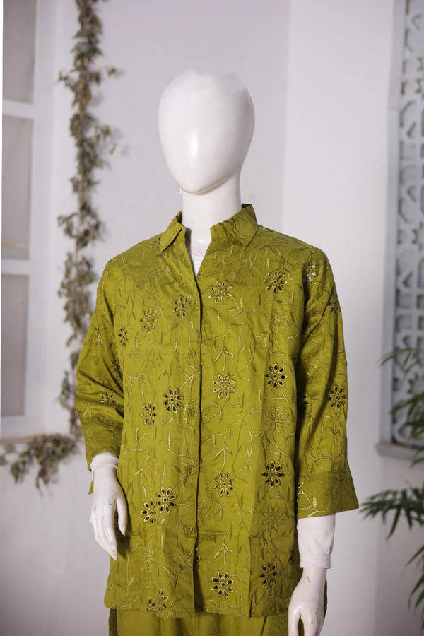 2 PIECE EMB JACQUARD SUIT