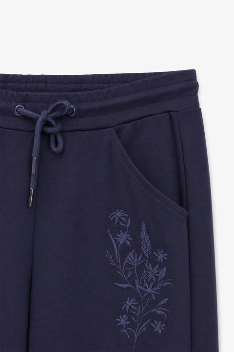 Women Branded Trouser - D/Blue