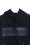 Men Branded Printed Fleece Hoodie - Black