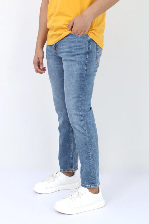 Man J&J Straight Fit Denim Jeans - Ice Blue