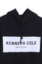 Men Branded Printed Fleece Hoodie - Black