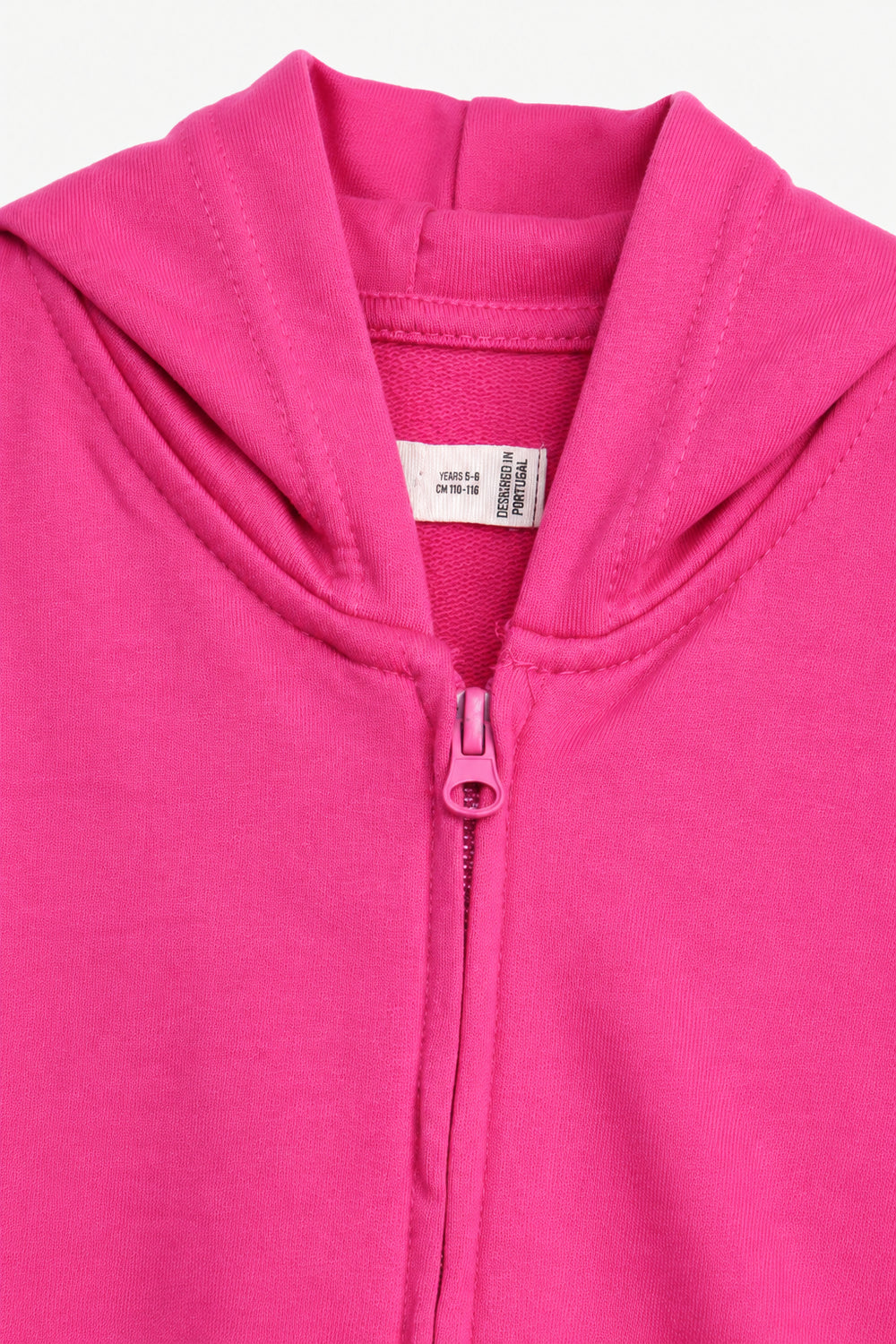 Girls Branded Hoodie Zipper - Hot Pink
