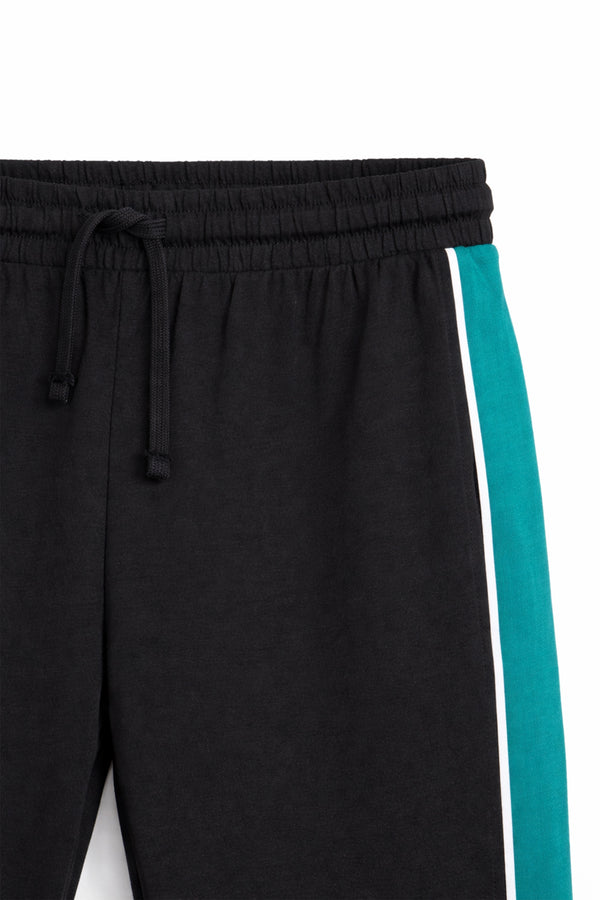 Men Branded Trouser - Black