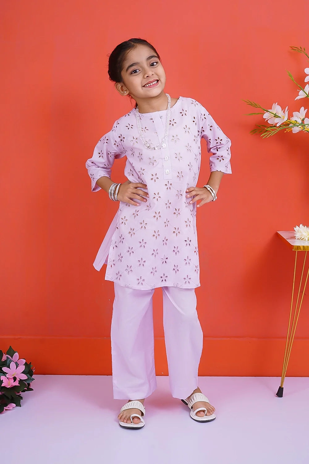 2 PIECE EMB LAWN SUIT