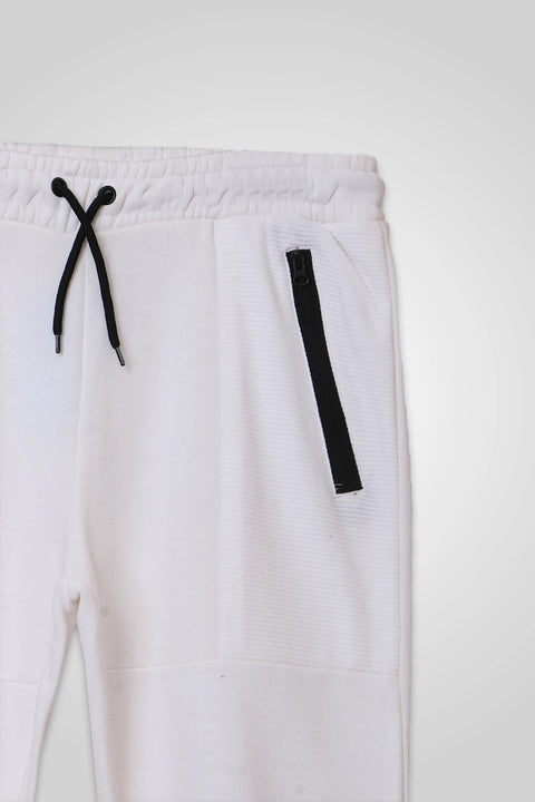 Men Branded Trouser - White