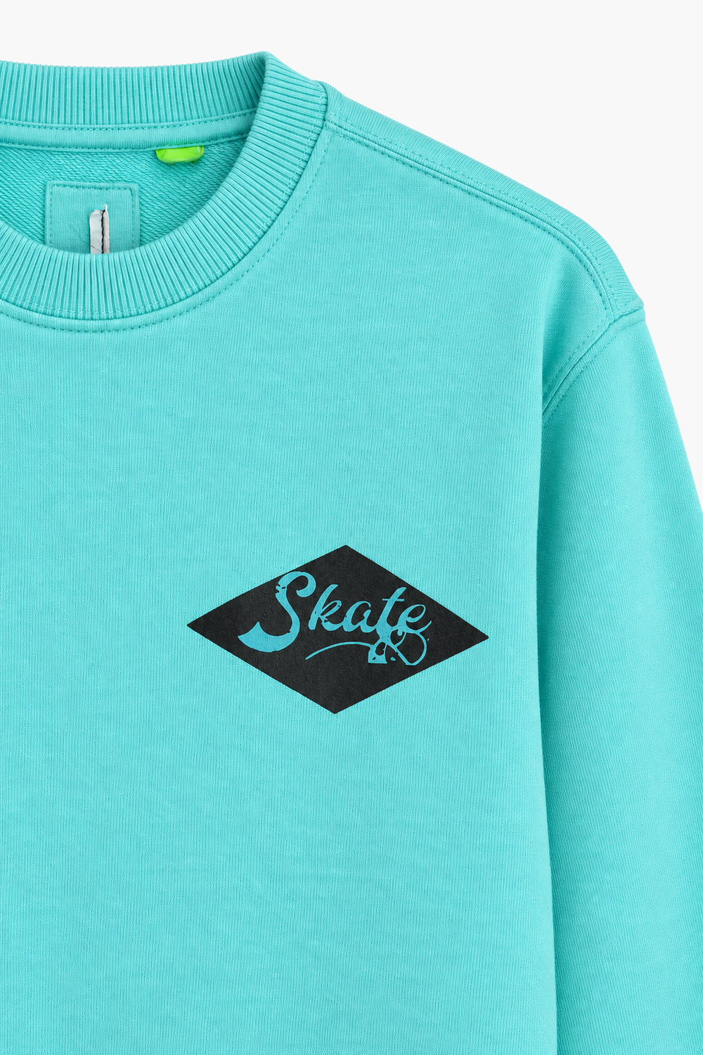 Men Branded Graphic Sweatshirt - Sea Green