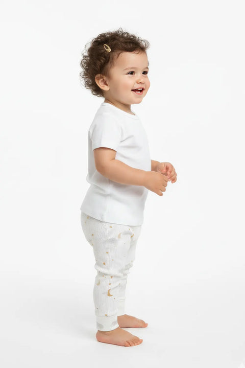 Girls Branded Trouser - White