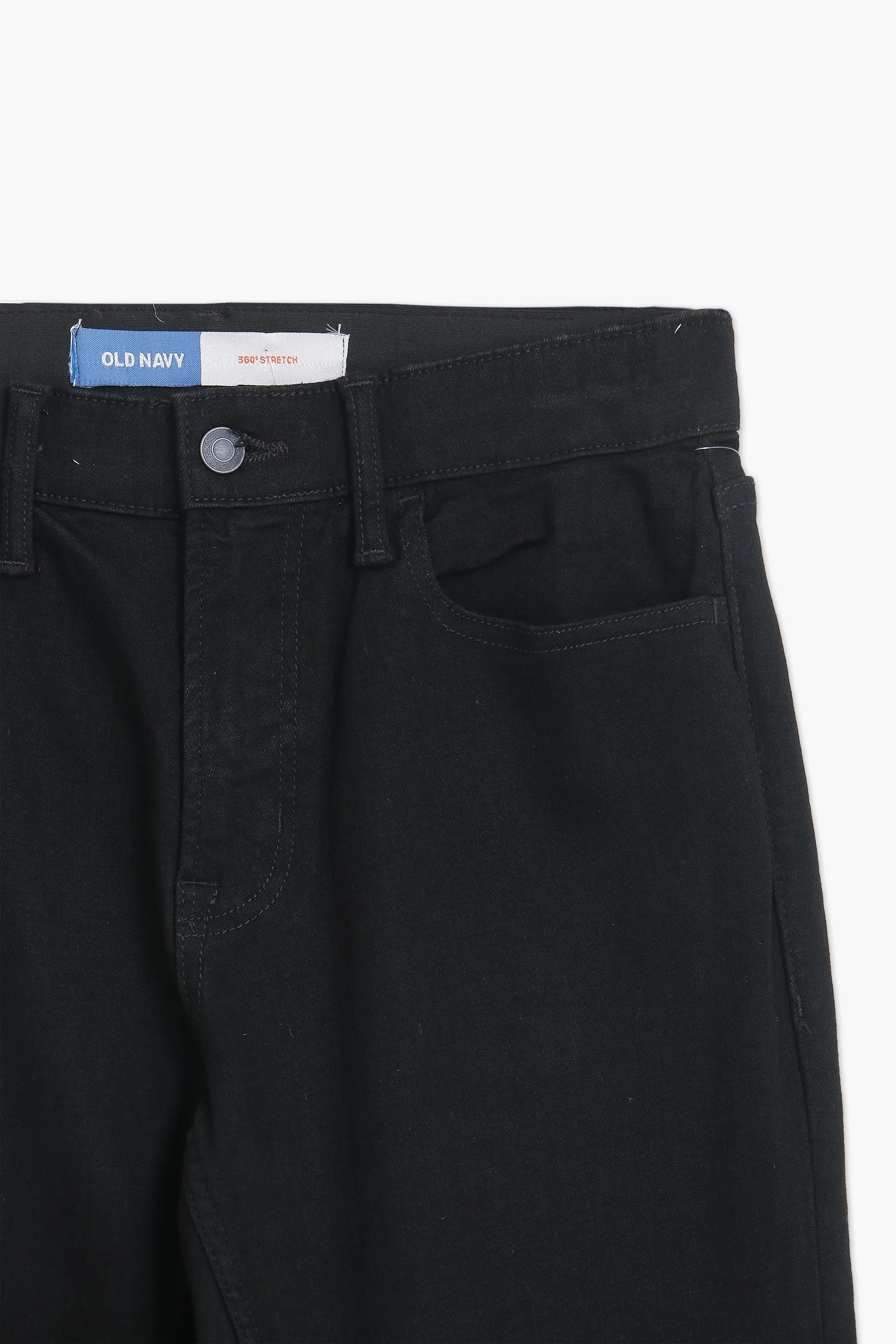 Man Old Navy Straight Fit Denim Jeans - Black