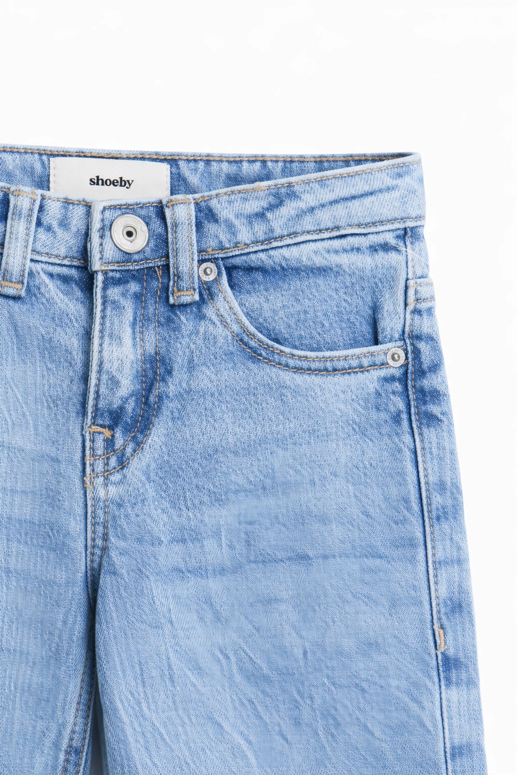 Girls Branded Straight Fit Denim Pant - M/Blue