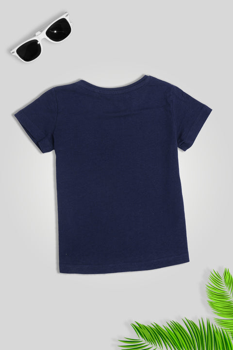 Girls Branded Graphic T-Shirt - Navy