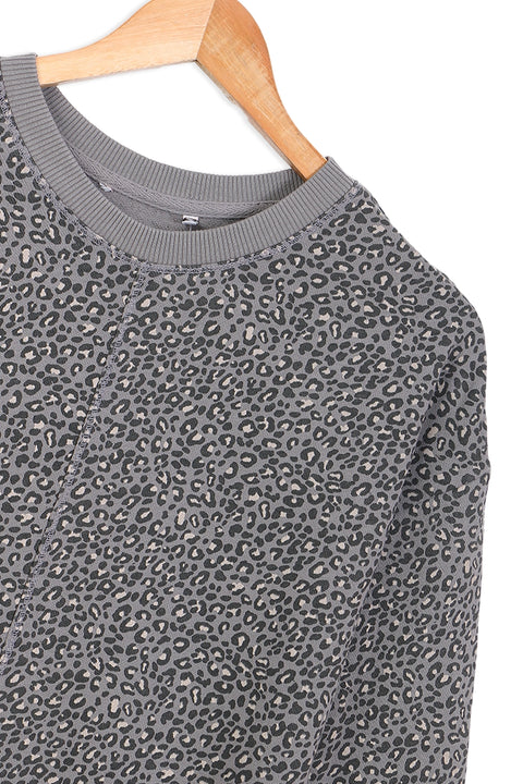 Women Branded Graphic Fleece Sweatshirt - Grey