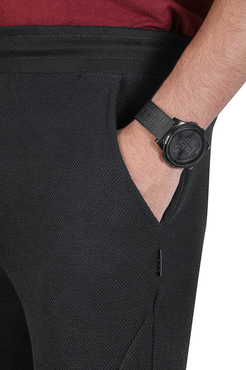 Men Zipper pocket Jogger Trouser MTJ03 - Black