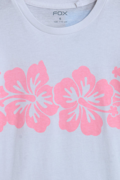 Girls Branded Graphic T-Shirt - White