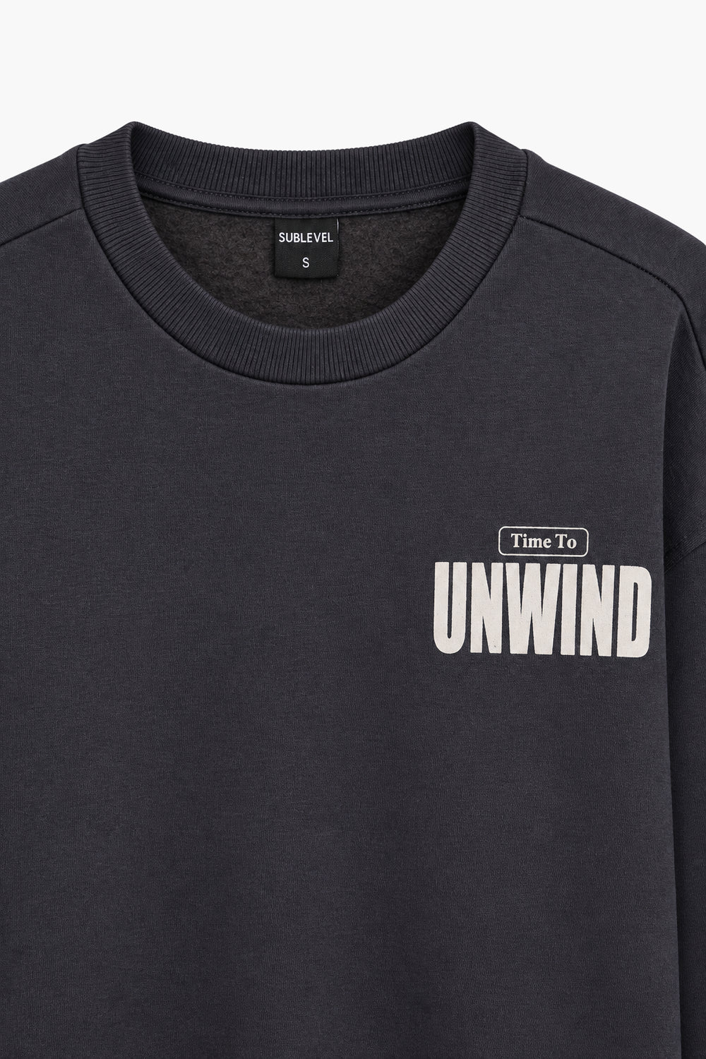 Men Branded Graphic Fleece Sweatshirt - D/Navy