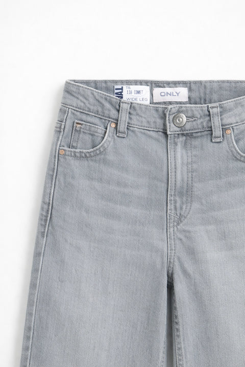 Girls Branded Denim pant - Grey