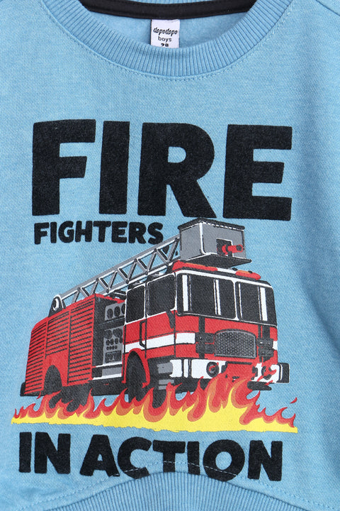 Boys Branded Graphic Sweatshirt - Mint